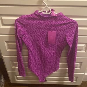 Fendi x Skims Mock neck long sleeve bodysuit